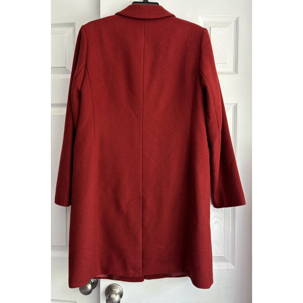 Lauren Ralph Lauren Women's Wool Blend Coat Fully Lined Sienna Red Color Size 8 - Picture 2 of 14